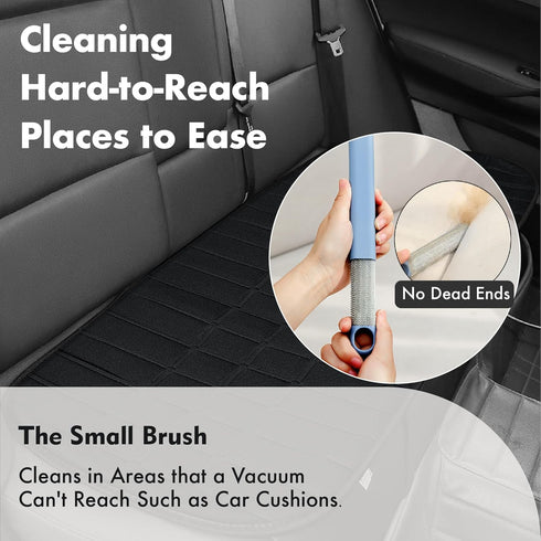 Dog Hair Remover for Car, Complete 3 in 1 Pet Hair Detailer Brush for Car and Home, Reusable Fur Cleaning Solution