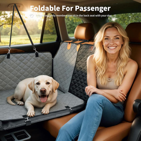 3 400lbs, HOTEAGLE Dog Car Seat Cover with Separate Hard Bottom Plates, Ideal for Car/SUV/Small Trucks, Car Seat Covers