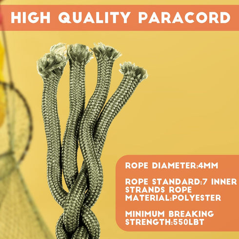 Frienda 2 Set Heavy Duty Paracord Lanyard Necklace Whistles, 550 Keychain for Outdoor Activities