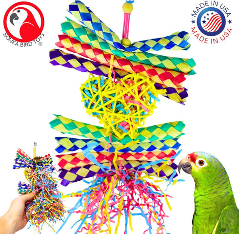 Bonka Bird Toys 1730 Foraging Heart Medium, 9” x 6” - For Conures, Cockatiels, Parakeets, and Similar Breeds
