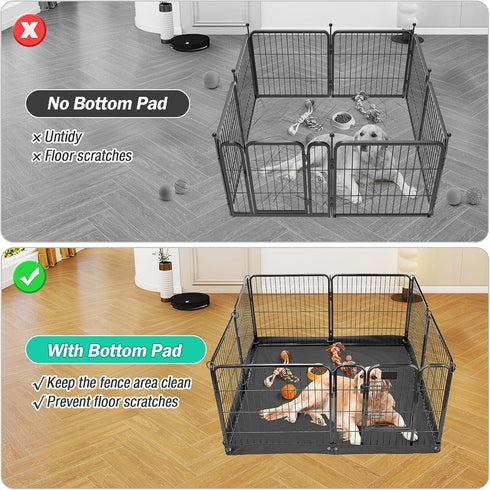 35in 4 Dog Playpen Bottom Pad, Floor Protector Dog Playpen Bottom Cover for Panels Play Pen, Dog Pen Bottom Covers