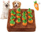 Interactive Squeak Carrot Snuffle Mat for Dogs - Plush Puzzle Toys 2 in 1 for Pet Stress Relief with 12 Carrots
