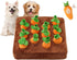 Interactive Squeak Carrot Snuffle Mat for Dogs - Plush Puzzle Toys 2 in 1 for Pet Stress Relief with 12 Carrots
