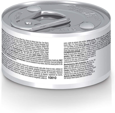 Hill's Science Diet Adult 1-6 Premium Nutrition Wet Cat Food, Ocean Fish Minced, 2.9 oz Can, Case of 24