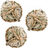 SunGrow Seagrass Balls for Rabbit, Chewable Teething Activity Toy for Gerbils, Guinea Pig, Dwarf Bunny (3 Pieces/Pack)