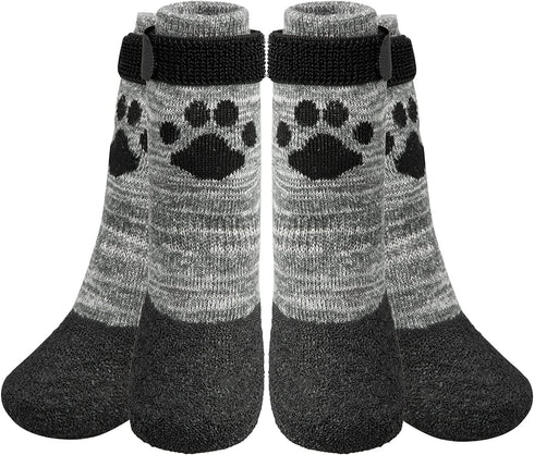 KOOLTAIL Anti Slip Dog Socks for Hot/Cold Pavement, Traction Rain Dog Boots & Paw Protectors for Small Medium Large Dogs