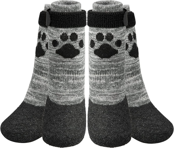 KOOLTAIL Anti Slip Dog Socks for Hot/Cold Pavement, Traction Rain Dog Boots & Paw Protectors for Small Medium Large Dogs