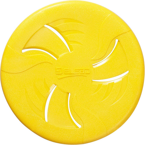Indestructible Dog Flying Discs, Interactive Flyer Toys for Small Medium Dogs, 7.48 inch, Yellow
