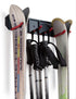 Wall Mounted Ski Rack Organizer Heavy Duty Horizontal Storage for Skis and Poles with Metal Frame and Padded Hooks