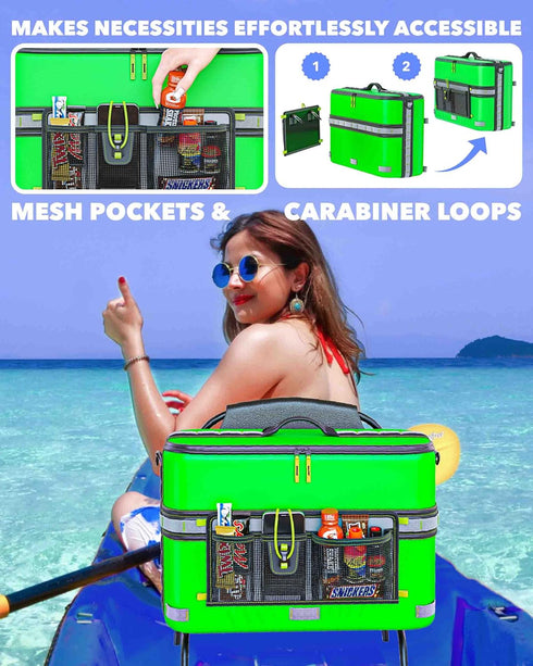 Skywin Kayak Cooler Behind Seat - Waterproof Cooler for Kayaks, Compatible with Lawn-Chair Style Seats
