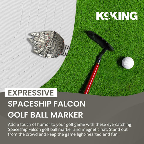 K9King Ultimate Star War Falcon Golf Ball Marker Set, Premium Accessories for Enhanced Golfing Fun and Gifts