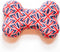 Pet London Union Jack British Flag Squeaker Bone Dog Toy, Full Size Squeaky Insert, UK Design