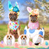 120 Youyole Pcs Dog Bandana Bulks Bunny Dog Bandanas Rabbit Egg Pet Scarf Soft Cat Triangle Scarfs Pet Bandana Bibs
