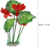 VOCOSTE Mini Aquarium Decorations, 1pcs Red Plastic Plants for Fish Tank Decor, 10.24"