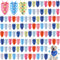 Shyyween 100 Pieces Paw Print Dog Bandanas Bulk Paw Bandanas for Dogs Winter