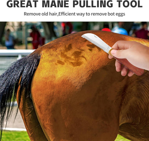 Hand Stripping Tools for Dog Grooming, Shedding Blade Stripping for Horses, Right-Handed Fold Up Design