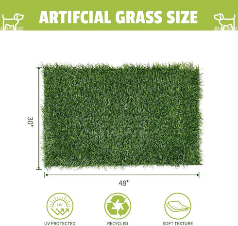 48" 30" Grass Pad for Dogs, x Artificial Turf for Pets Potty Training, Fake Grass Mat with Drainage Holes, Easy