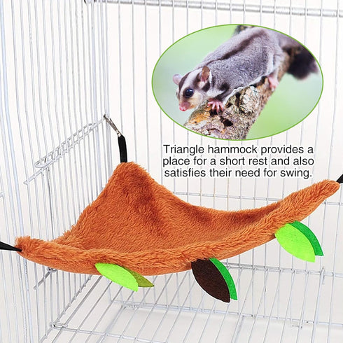 Hamiledyi 5PCS Hanging Bed & Hideout Set - Cotton Hamster Hammock, Tunnel, Swing Accessories for Dwarf Hamster, Rat,