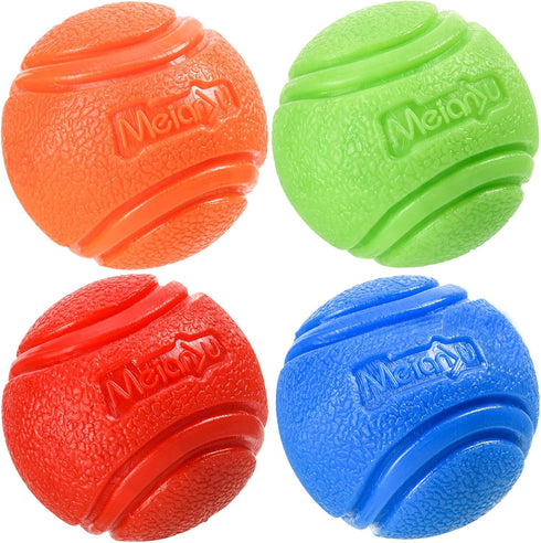 Rubber Balls for Dogs - High Bounce Chew Resistant Dog Training Ball Sets for Medium Large Dogs 60+ lbs