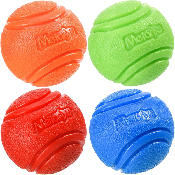 Rubber Balls for Dogs - High Bounce Chew Resistant Dog Training Ball Sets for Medium Large Dogs 60+ lbs