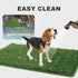 HQ4US 4LEGS Seamless, Dog Grass Pad with Tray Foldable Dog Litter Box High Walls, Odor Free Artificial Grass for Dogs