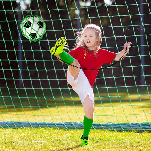 Outus 4 Pcs Kids Soccer Ball Trainer with Adjustable Locked Net, Bungee Elastic Soccer Ball Kicker for Youth Adults