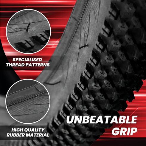 Mountain Bike Tire - Black - Single Tire - 26'' Bike Tire - Bicycle Tire - Rubber Tire - High-Performance Mountain Bike Tire by RimRunner