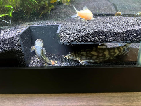 Aquarium Undergravel Fish Tunnel - Fish Hide, Reptile Hide, Corner Tunnel, SIZE 8.25"x 8.25", Made in The USA