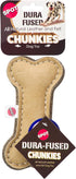 SPOT Dura-Fused Chunkies Bone - All Natural Leather and Felt Dog Toy, Durable Extra Thick Chew Toy for Aggressive