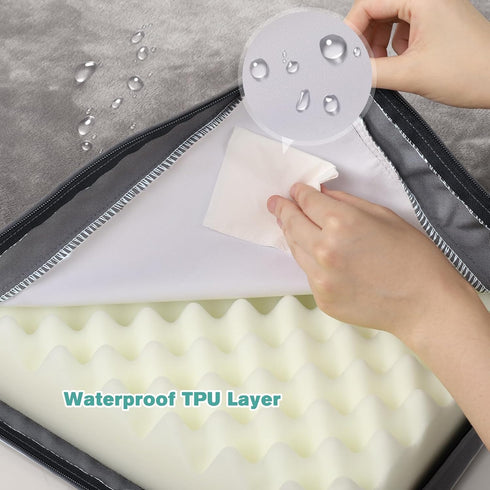 Vonabem Waterproof Dog Beds for XL Large Dogs, Washable with Removable Cover, Orthopedic Foam Pet Bed, Anti-Slip 42 inch