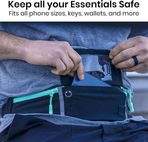 Vive Running Belt Fanny Pack - Waterproof Reflective Waist Pack Bag for Jogging, Fitness, and Travel