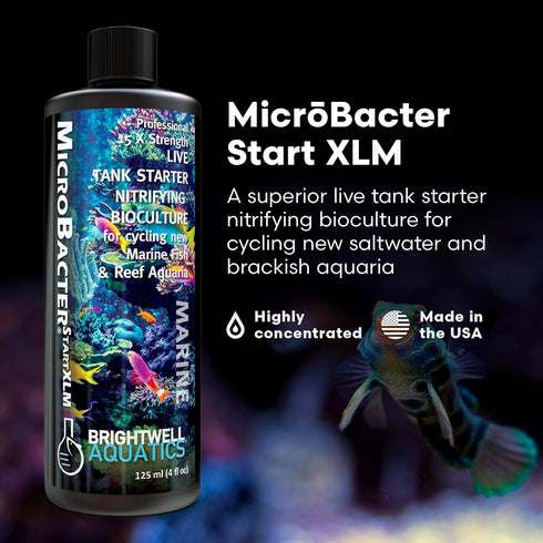 Brightwell Aquatics MicroBacter Start XLM, Concentrated Freshwater Nitrifying Bacteria, Aquarium Water Treatments