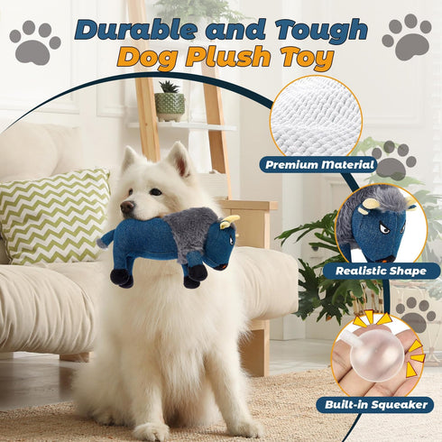 Auvitaya Squeaky Dog Puppy Toys, Stuffed Plush Animal to Keep Them Busy for Small Medium Large Dogs & Aggressive