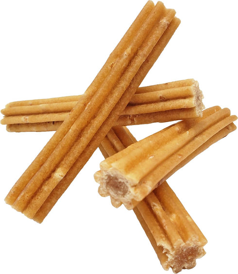 Himalayan Dog Chew Churro Yak Cheese Dog Chews, 100% Natural, Long Lasting, Gluten Free, Healthy Dog Treats, 4 Churros