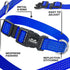 TwoEar Heavy Duty Dog Collar, Reflective Adjustable Nylon Pet Collar for Medium Breeds, Blue