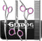 GLADOG Professional 5 in 1 Dog & Cat Grooming Scissors Set with
