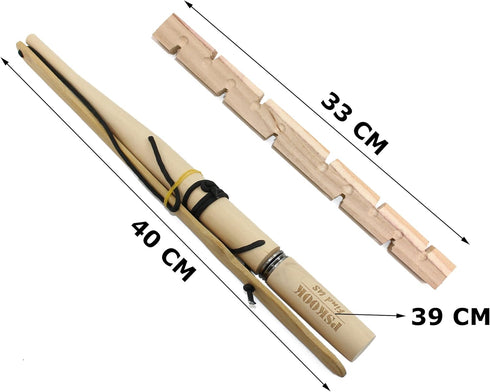 PSKOOK Bow Drill Kit Fire Starter, Primitive Wood, Survival Practice Friction Fire Tool
