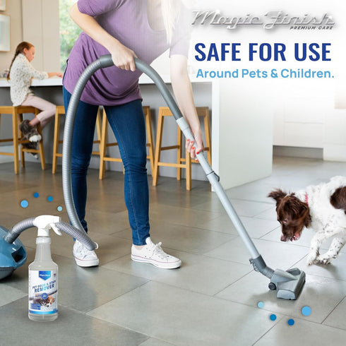(32 oz) Magic Finish Pet Odor & Stain Remover Enzyme Cleaner for Dog & Cat Urine, Vomit, and Messes Kid & Pet-Friendly