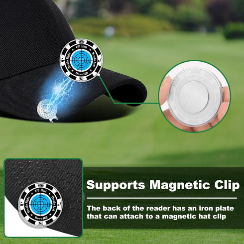 2 Pack Golf Green Reader, Ball Marker for Putting Green with High Precision Horizontal Bubble, Golf Accessories Putt