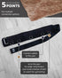 Multi-Attachment Belt for Cable Machine, 5 Points for Optimal Weight Distribution, 2 Straps & 3 Snap Hooks
