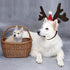 KUDES Dog Christmas Reindeer Antlers Headband, Classic Elk Hat Headwear Pet Costumes Accessories