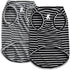 Koneseve Lightweight Stretchy Dog Shirt Vest, Soft Sleeveless Stripe Vests for Small Medium Large Dogs, 2 Pack Black +