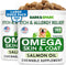 BARK&SPARK Omega 3 for Dogs: 360 Fish Oil Treats for Shedding, Skin Allergy Relief, Joint Health, Alaskan Salmon