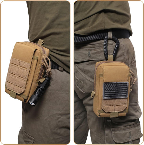 Atwilltap Tactical Molle EDC Pouch Cellphone Pouch Holder Utility Gadget Organizer Bag