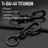 KeyUnity KM01 Titanium EDC Keychain Clip - Quick Release Carabiner Key Ring Holder for Men