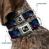 Buckle-Down Galaxy Collage Seatbelt Buckle Dog Collar - 1.5" Wide, Fits 13-18" Neck, Small