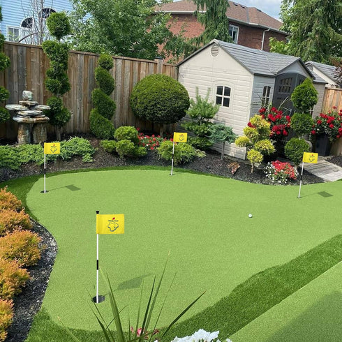 Golf Flagpole - Detachable Design with Ball Retrieval Base - Perfect for Backyard Practice Putting Green, Country Club,