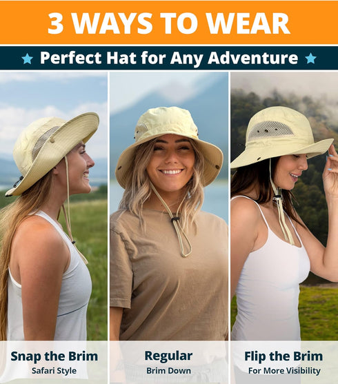 GearTOP Bucket Hats for Men, Sun Hat, Safari Hat, Boonie Hat, Beach Hats for Fishing, Hiking