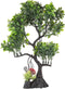 Ipetboom Green Artificial Plastic Plants, Aquarium Bonsai Tree Plant Fish Tank Decorations for Goldfish Betta
