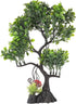 Ipetboom Green Artificial Plastic Plants, Aquarium Bonsai Tree Plant Fish Tank Decorations for Goldfish Betta